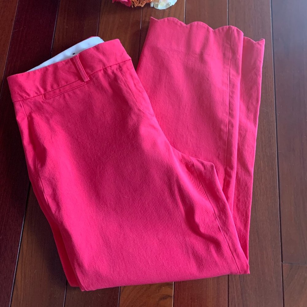 Crown & Ivy Scalloped Ankle Pants